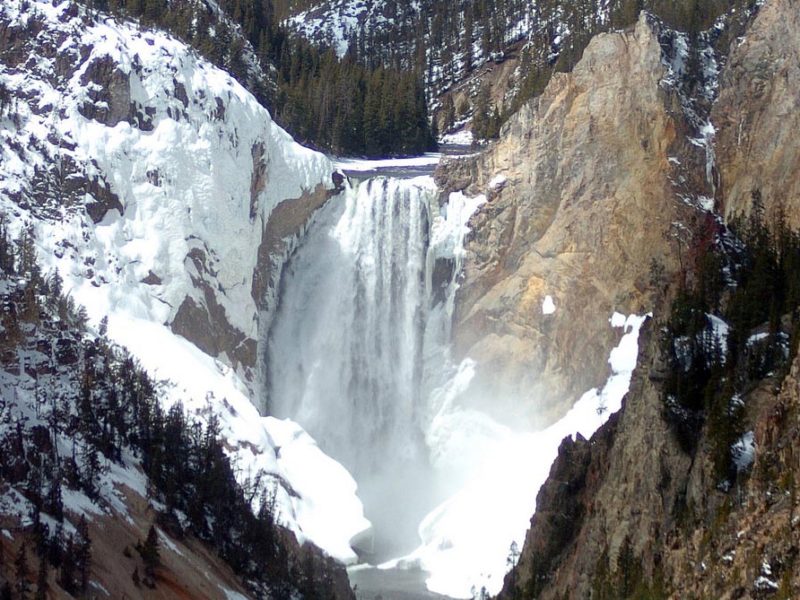 The Lower Falls at the Grand Canyon of the Yellowstone will be accessible by auto on Friday when some roads are opened in Yellowstone National Park.