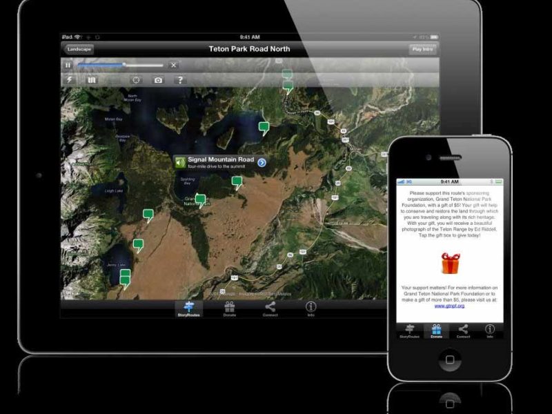 A new mobile app for smartphones and tablets allows Grand Teton National Park visitors to learn more about specific elements of the park as they travel along the Teton Park Road.