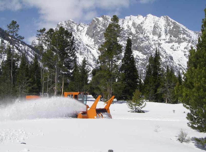 Road plowing along Teton Park Road in Grand Teton National Park is set to begin April 1. (NPS photo - click to enlarge)