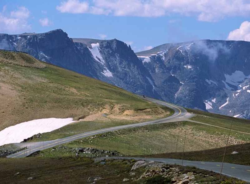 The Beartooth Highway is a high-altitude scenic byway that snakes along the Montana-Wyoming border and tops out at nearly 11,000 feet.