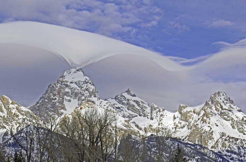 A 'cloud dance' over the Grand Teton captured the attention of many this week in Grand Teton National Park.