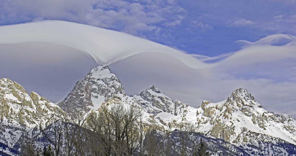 A 'cloud dance' over the Grand Teton captured the attention of many this week in Grand Teton National Park.