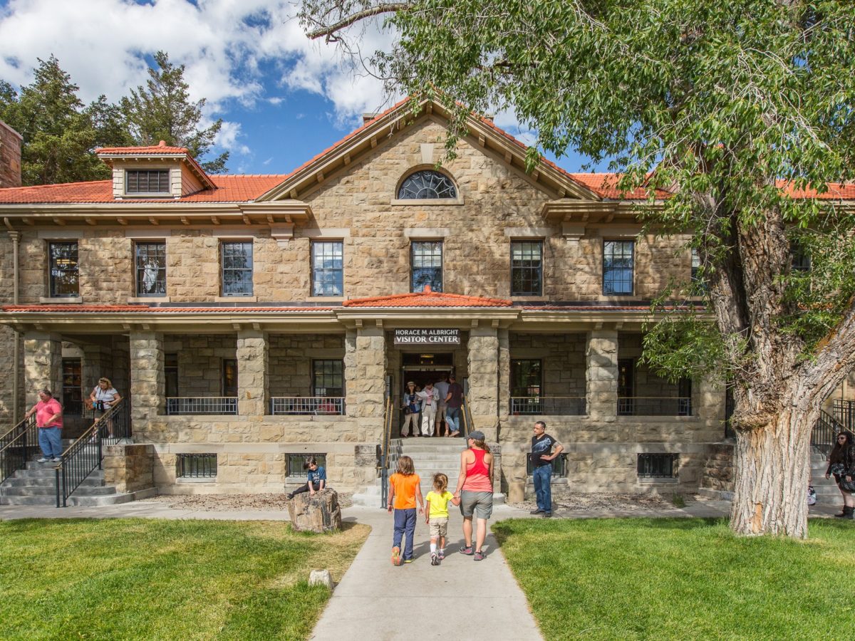 A rendering shows the newly renovated Albright Visitor Center in Mammoth Hot Springs in Yellowstone National Park.